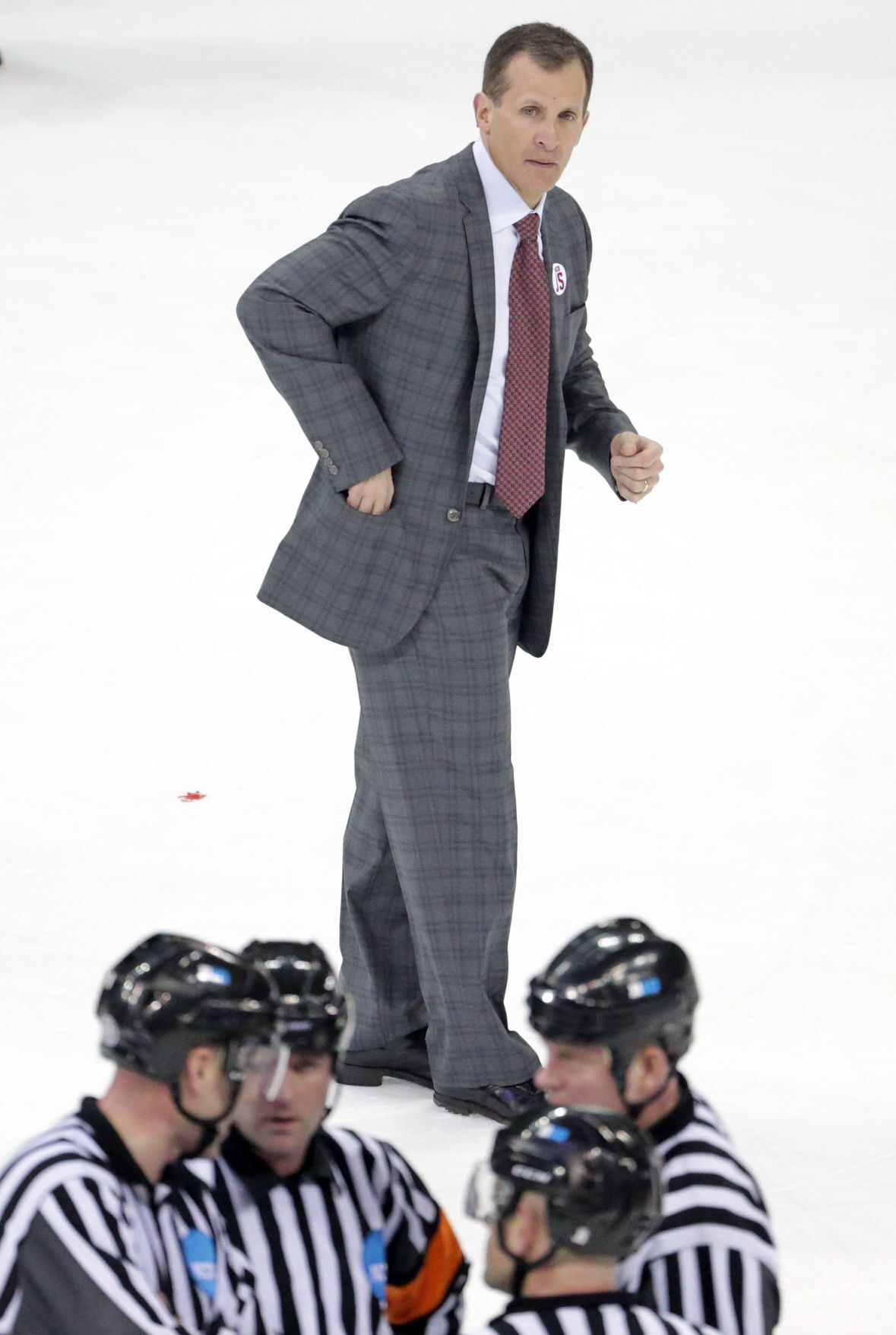 Walking off the ice